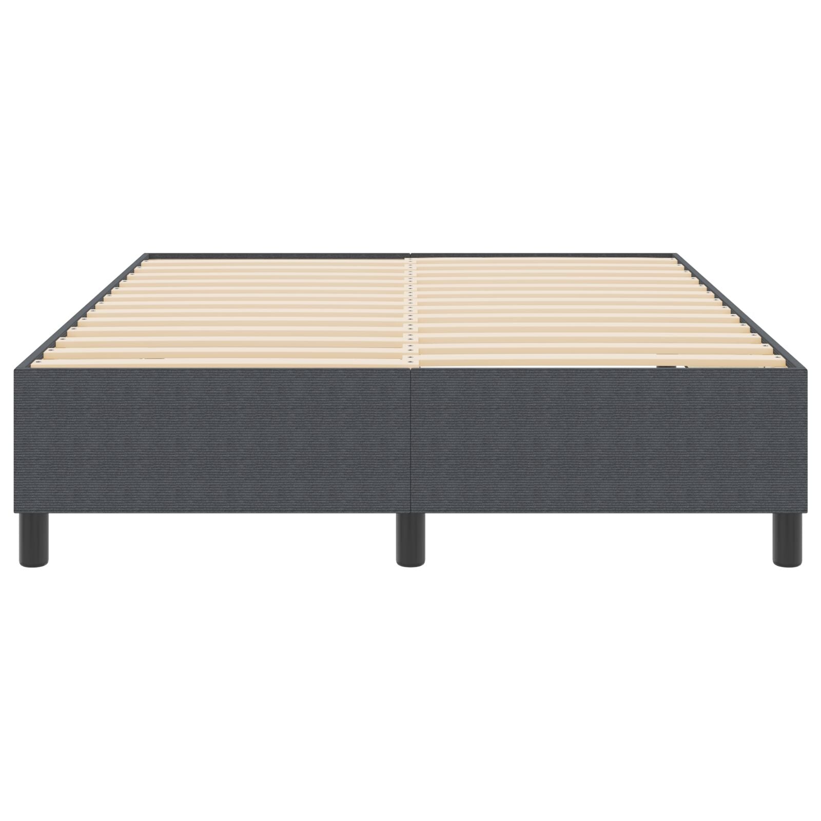 Boxspring Bed Katoen Fluweel Donkergrijs 160 x 200 cm