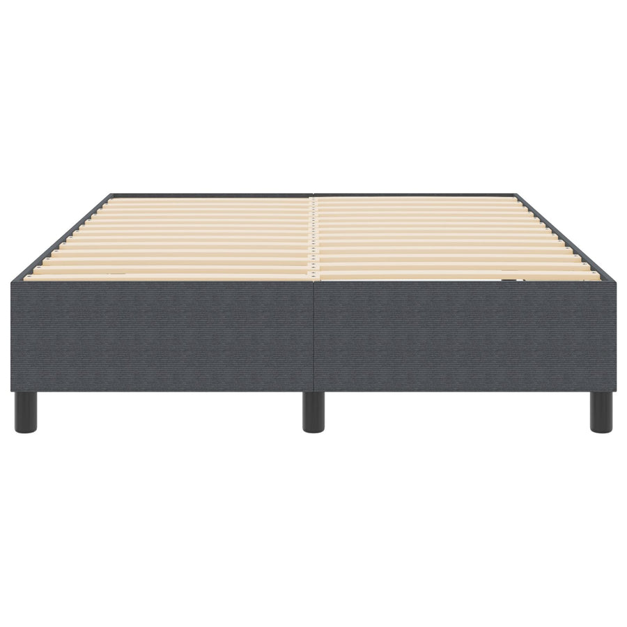 Boxspring Bed Katoen Fluweel Donkergrijs 160 x 200 cm