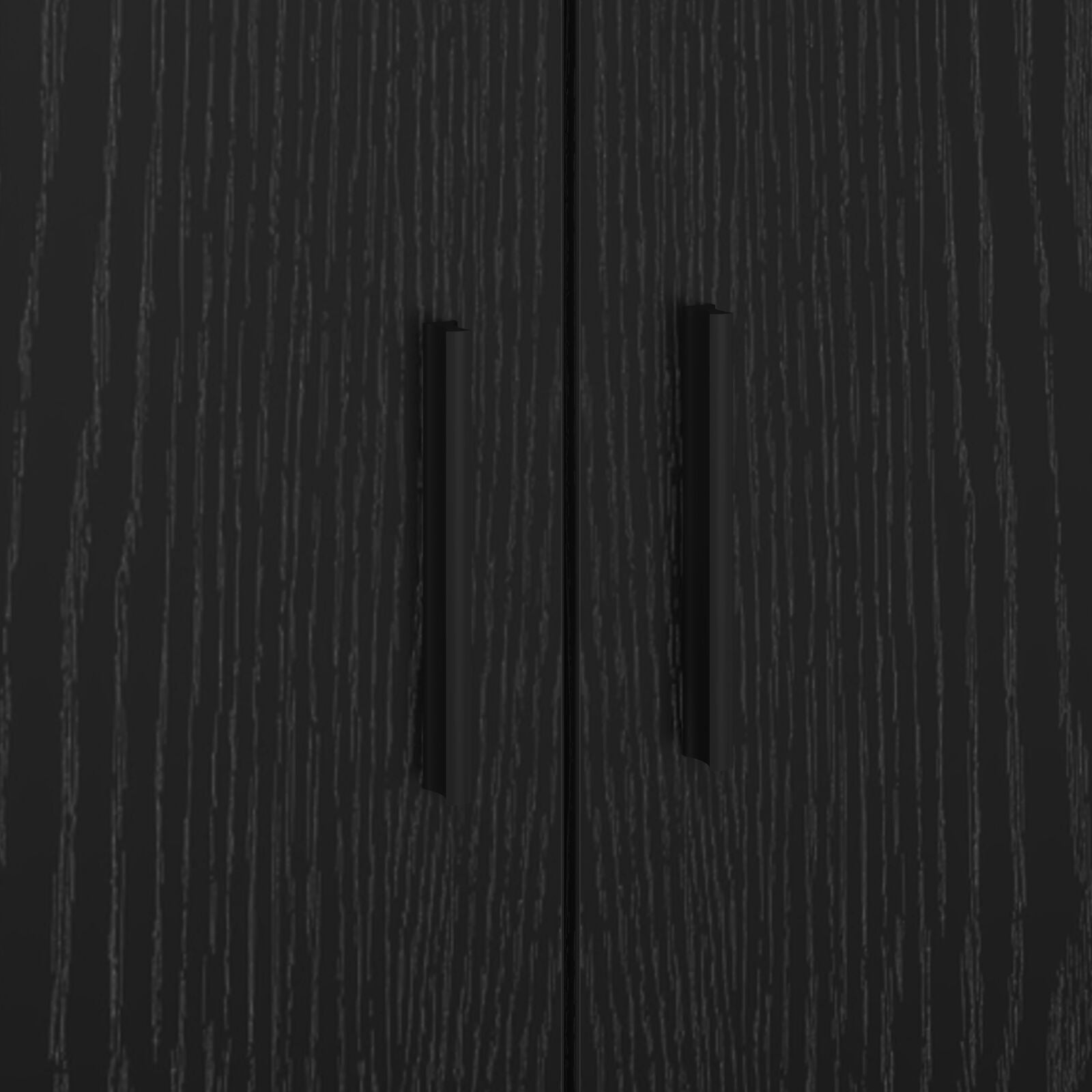 Opslagbedframe Zwart Eiken 75X190 Cm