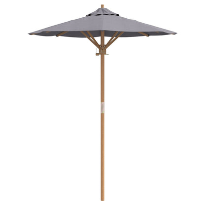 Tuin Parasol 150X210 Cm Bamboe 150 x 150 x 210 cm Donkergrijs
