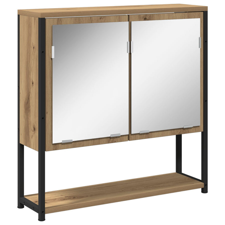 Badkamer Spiegelkast 60X16X60 Cm Bewerkt Hout Ambachtelijk eiken