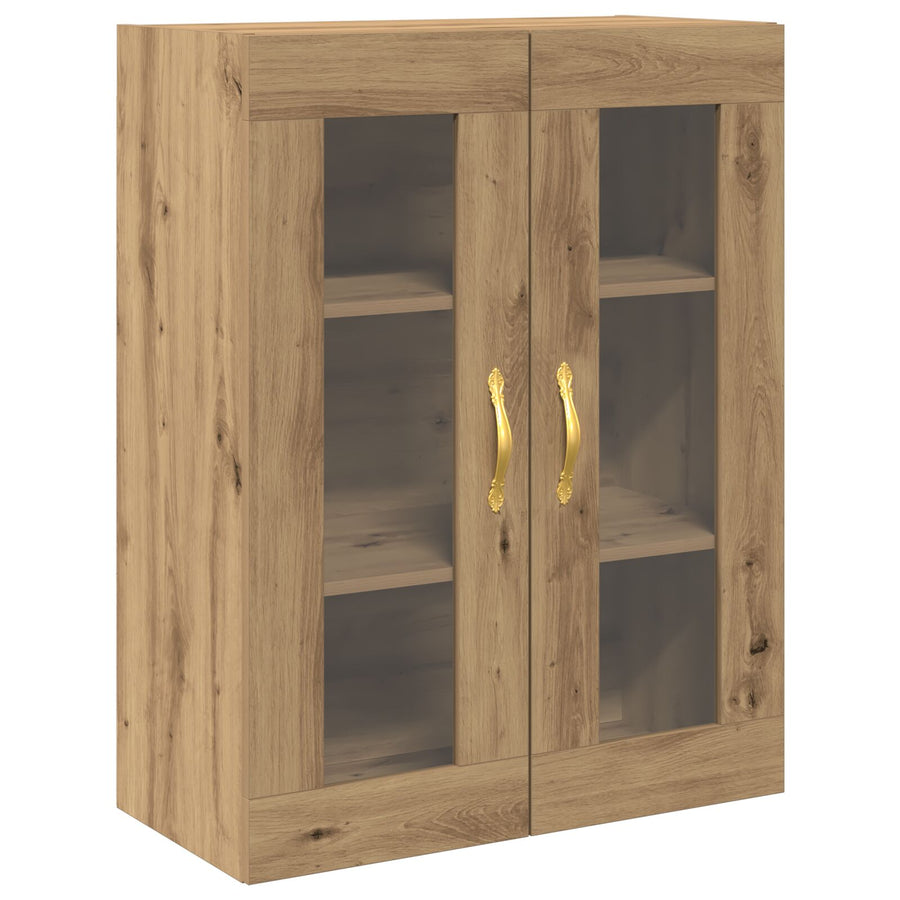 Wandkast Met Glazen Deuren Artisan Eiken 69,5X34X90 Cm