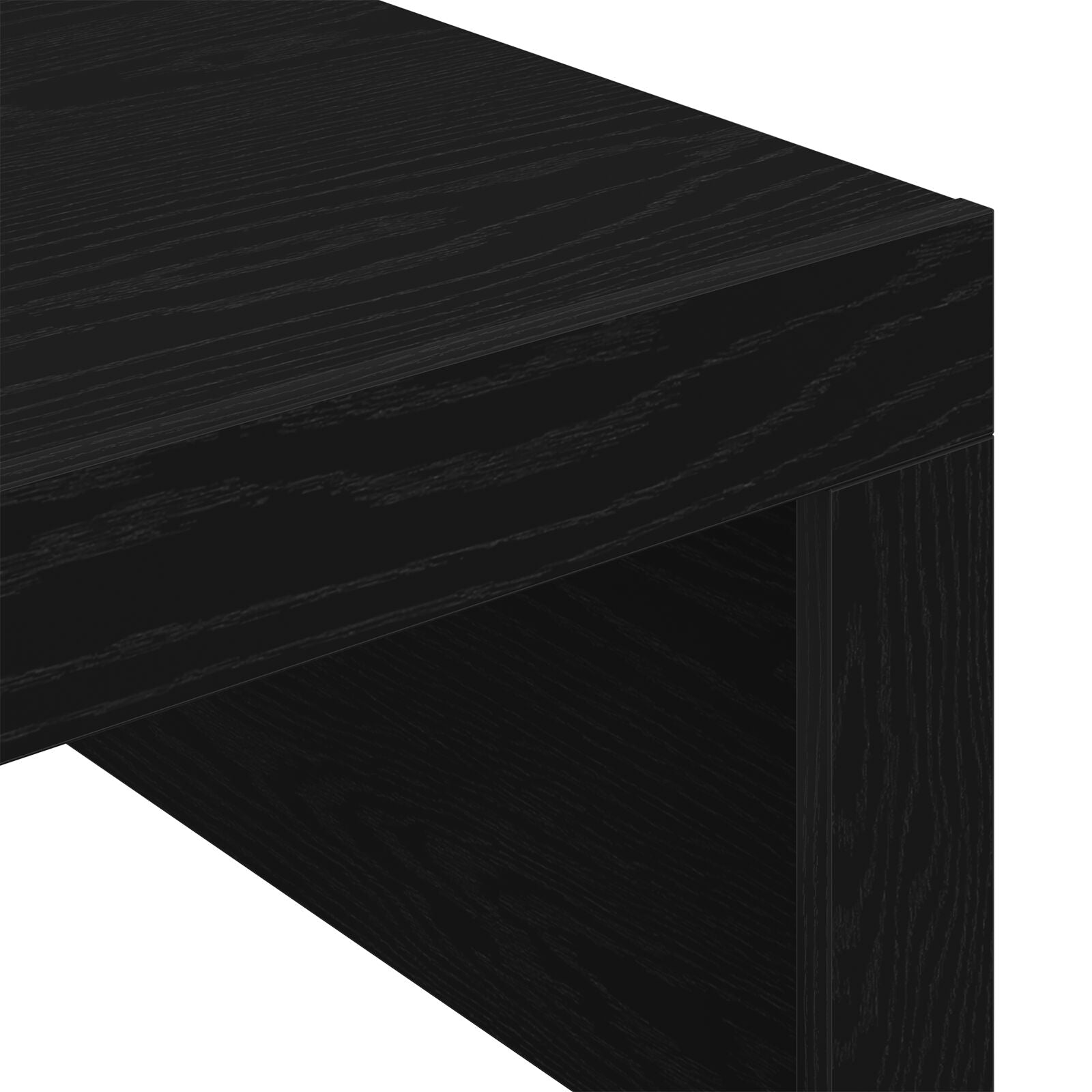 Salontafel - Gemaakt Van Engineered Wood 100 x 100 x 35 cm Zwart eiken