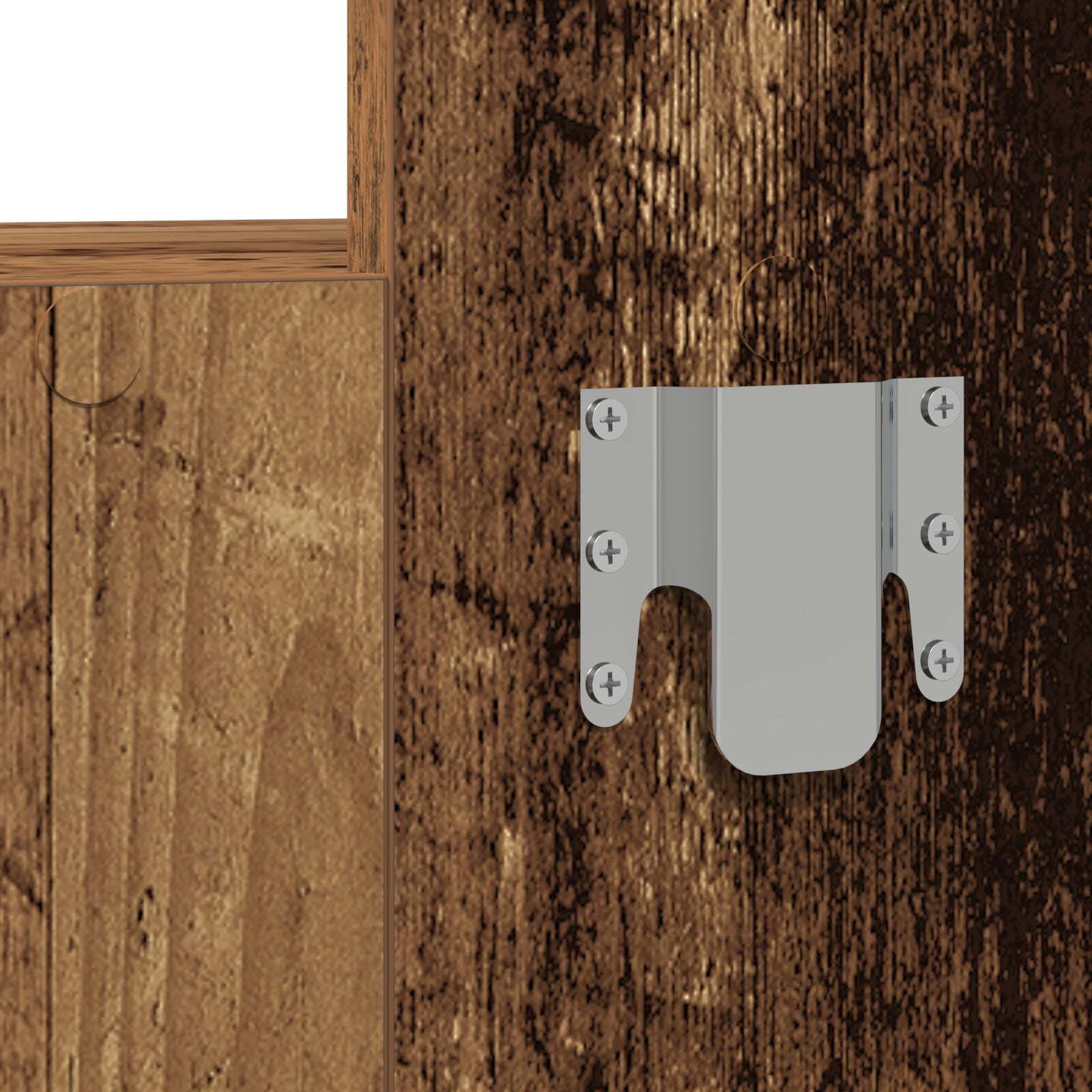 Wandkaptafel 83 x 40 x 70 cm Oude Hout zonder LED