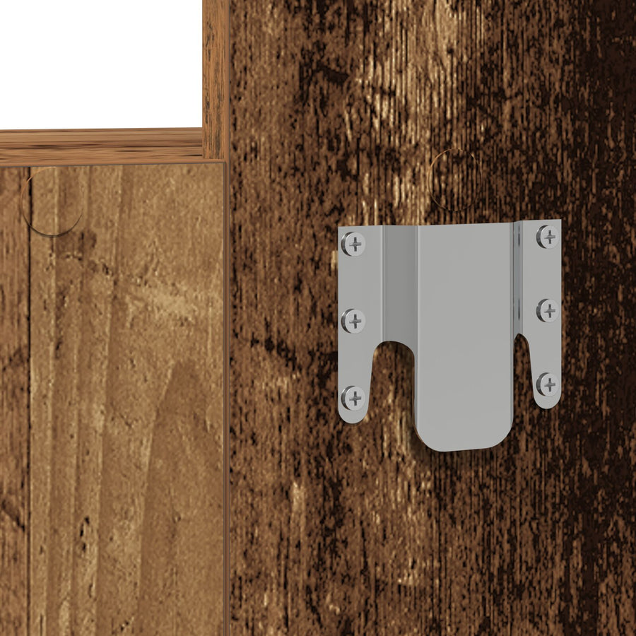 Wandkaptafel 83 x 40 x 70 cm Oude Hout zonder LED