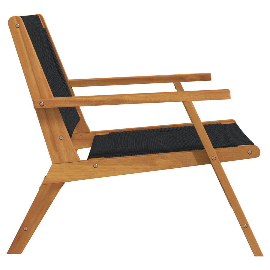 Tuinstoelen 2 Stuks 67X77X73 Cm Massief Acaciahout Zwart 2x stoel