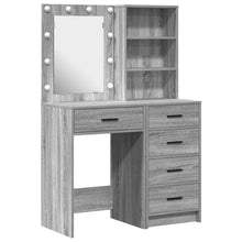 2-Delige Kaptafelset Met Led Grijs Sonoma Gefabriceerd Hout