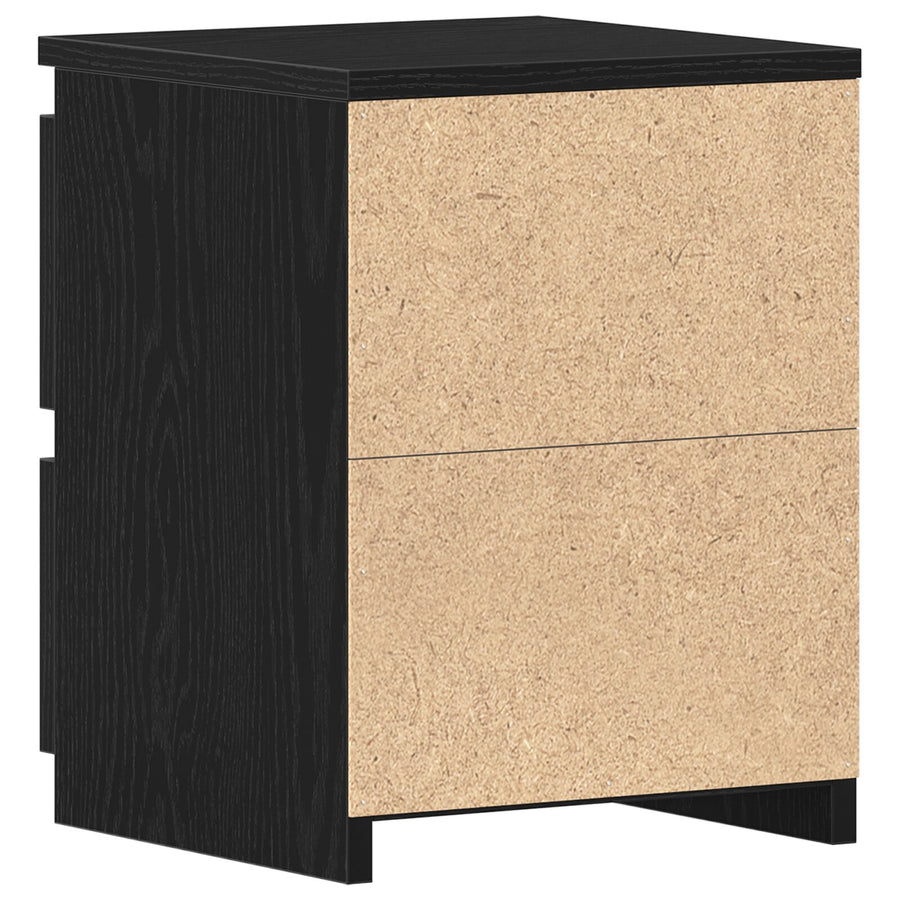 Nachtkastjes Met Lades 2 Stuks 30X30X40 Cm Zwart eiken
