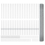 Draadhek 1x50 m zilver staal met 44 U-palen