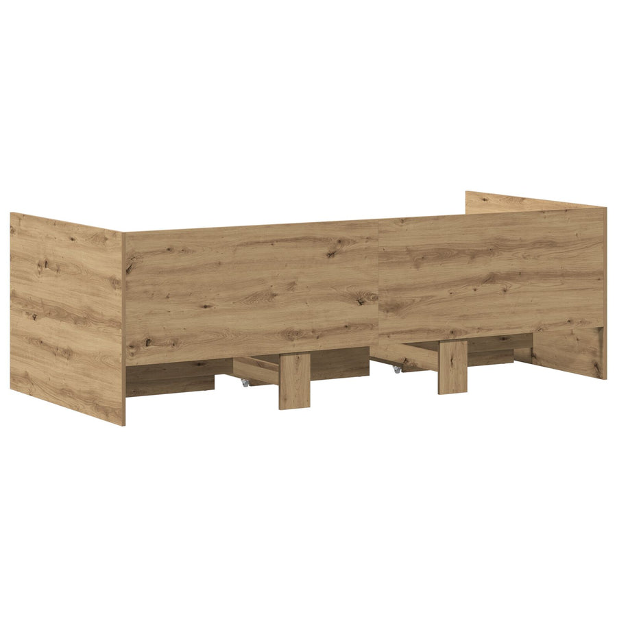 Dagbed Gefabriceerd Hout Duurzaam Ambachtelijk eiken 90 x 190 cm