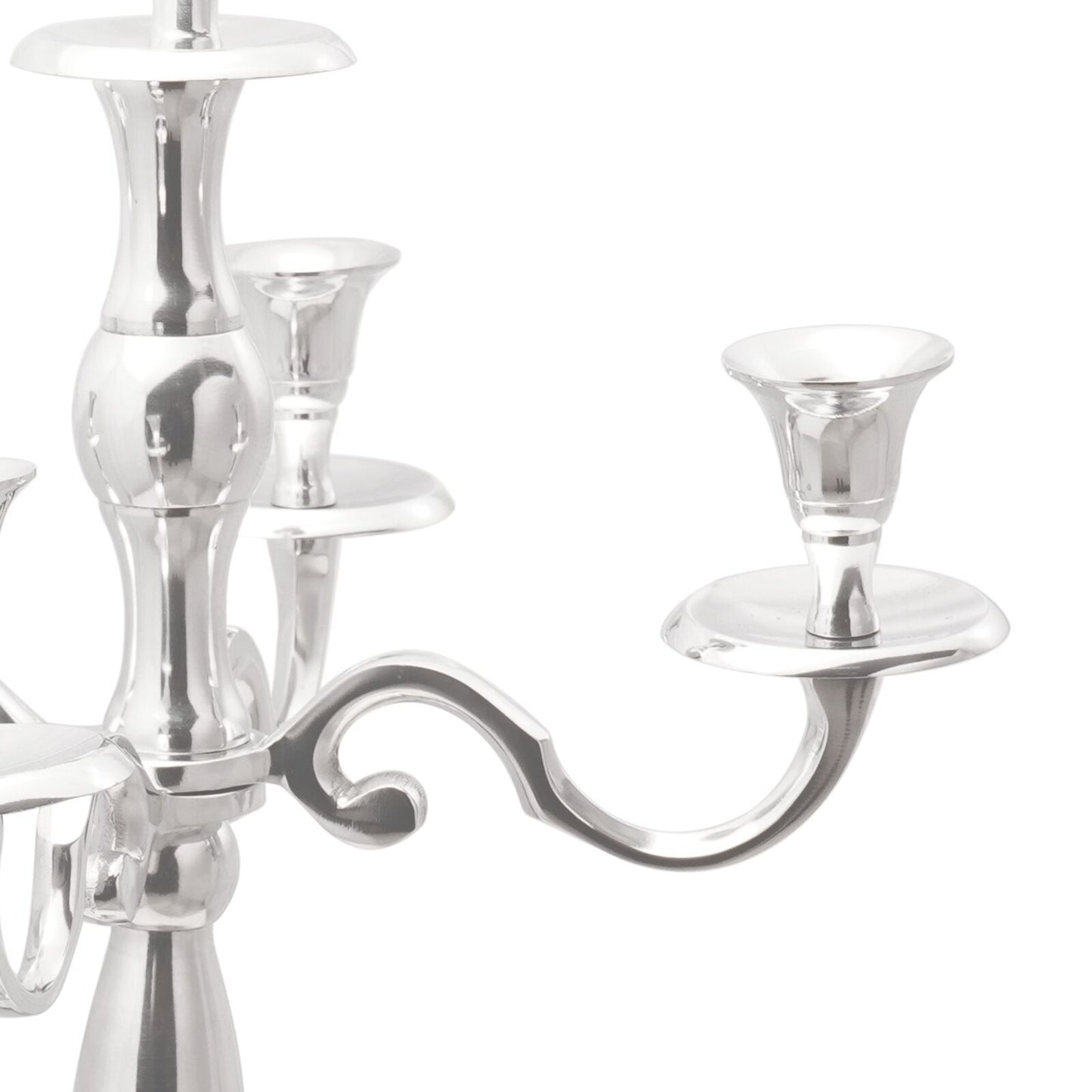 Kandelaar Zilver 32X32X79.5 Cm Aluminium 35 x 35 x 78 cm