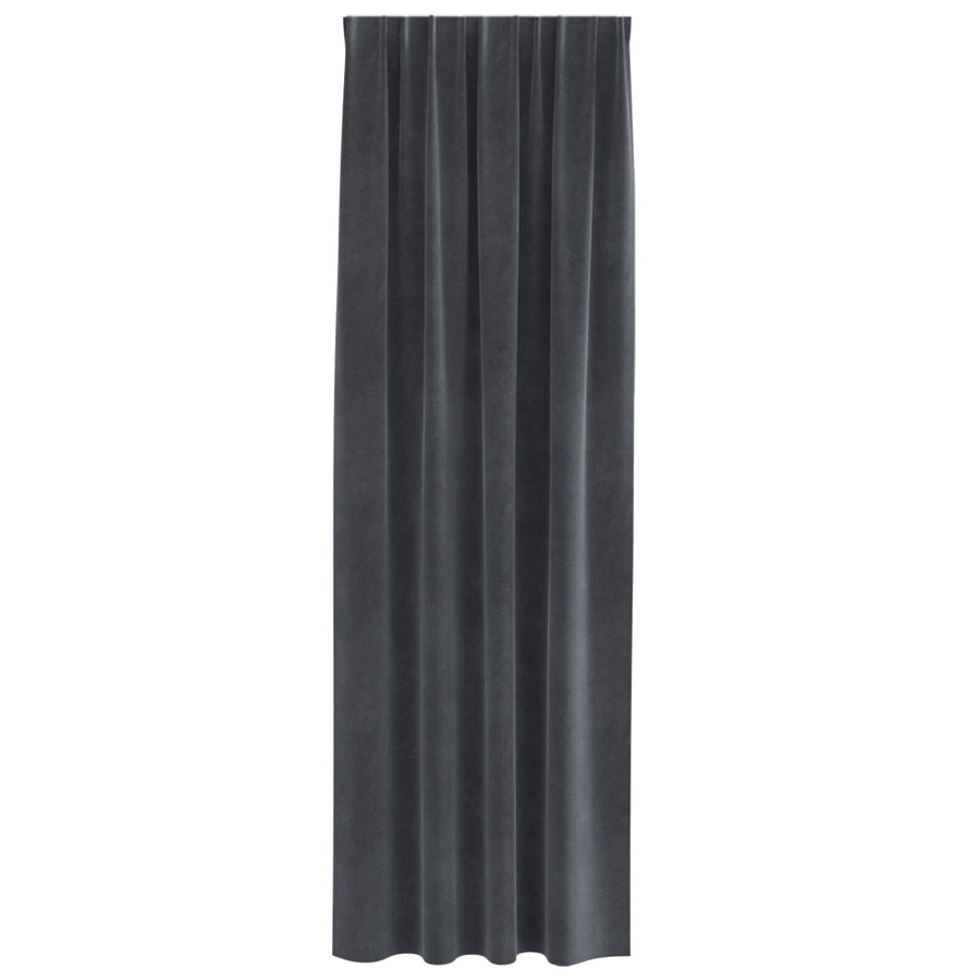 Blackout Gordijnen Met Topband 2 Stuks Fluweel Lichtgrijs 140 x 245 cm met naaigaren