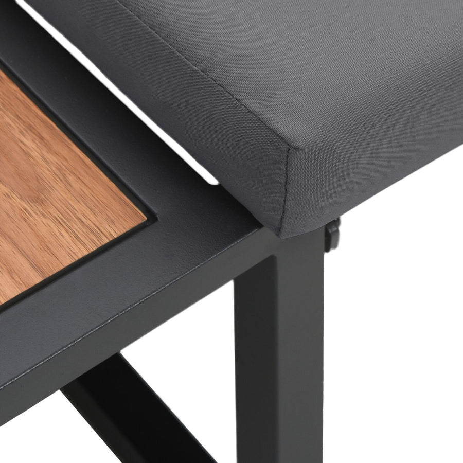 2-Zits Tuinsofa Met Kussens Anthraciet