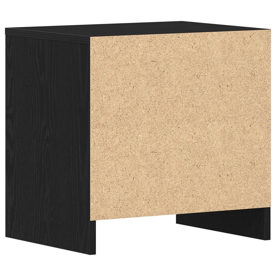 Nachtkastje 45X34X44,5 Cm Gelaagd Hout 1 Zwart Eiken