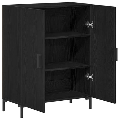 Dressoir Zwart Eiken 69,5X34X90 Cm Geprefabriceerd Hout