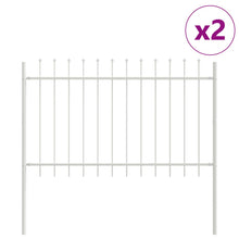 Tuinhek Met Spitse Top Wit 3,4X1,2 M Staal Wit