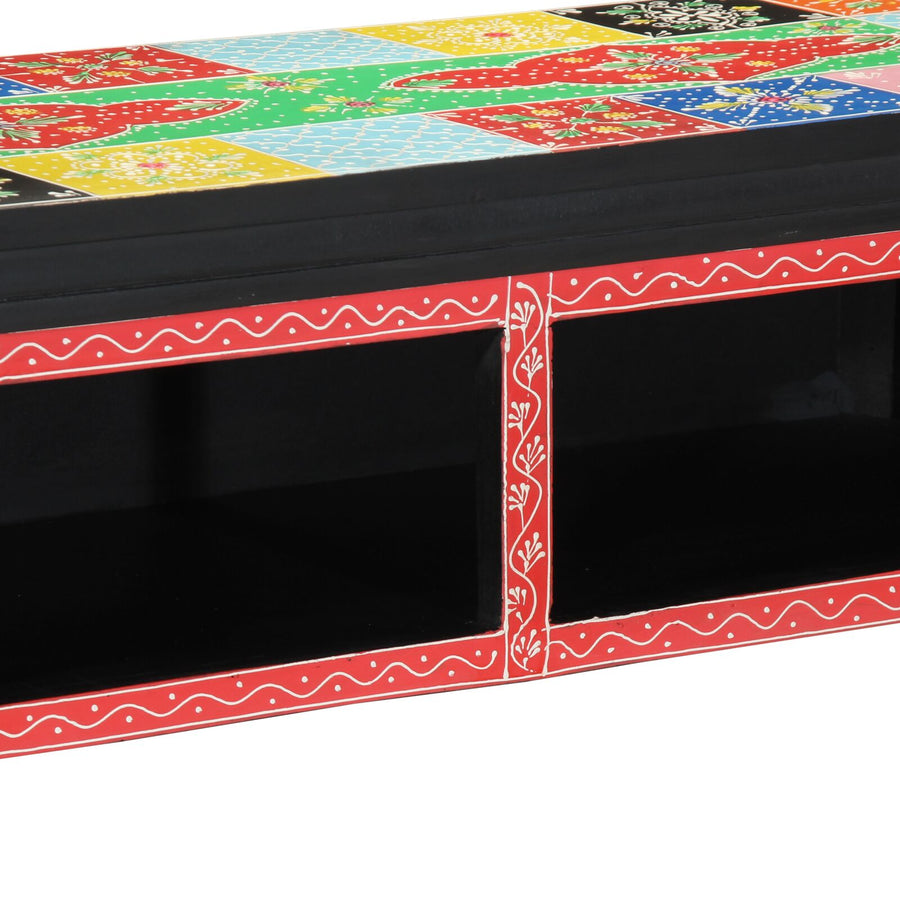 Tv-Meubel Muurgemonteerd Meerkleurig Geengineerd Hout 80 x 30 x 22 cm