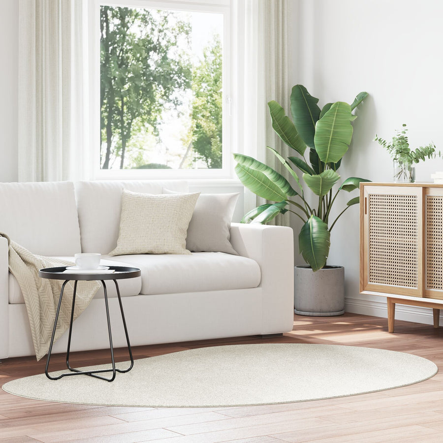Wolkleed Polyester Anti-Slip Crème 140 x 200 cm Ovaal-Druppel