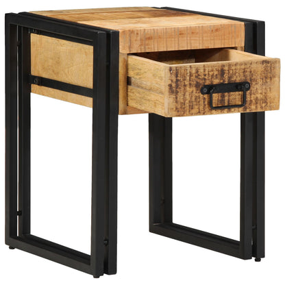 Bijzettafel Massief Ruw Hout Mango 40 x 40 x 50 cm Massief ruw mango-hout