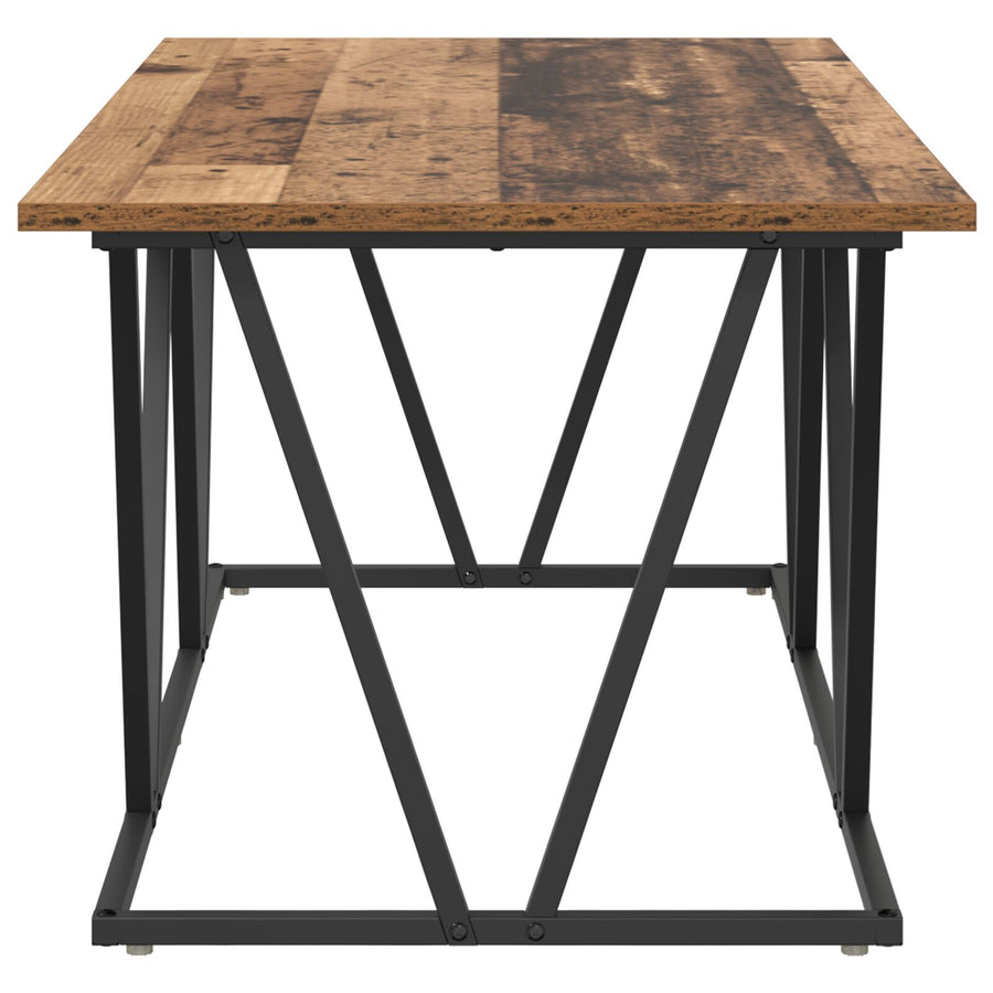 Salontafel 100X50X40 Cm Geengineerd Hout En Metaal Oud hout