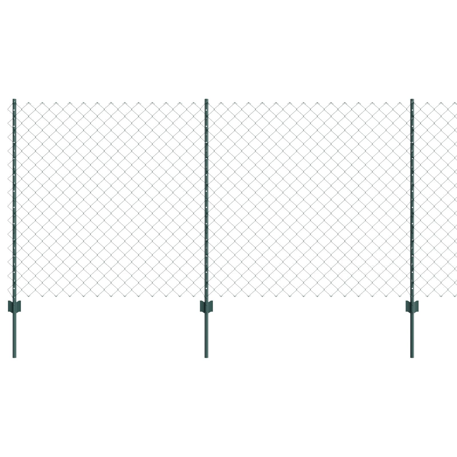 Kettinglinkhek Met 10 U-Posts Groen 1.2X10 M Staal