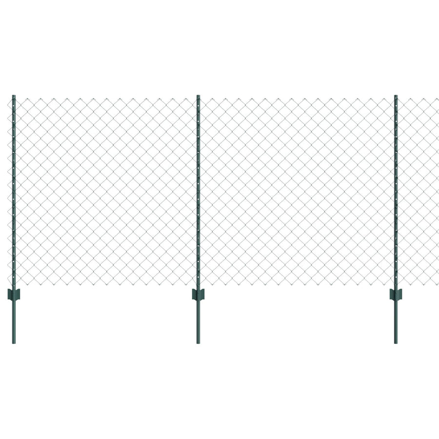 Kettinglinkhek Met 10 U-Posts Groen 1.2X10 M Staal