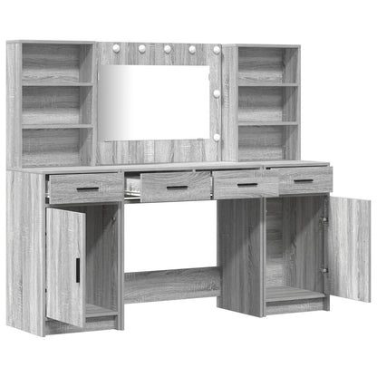 3-Delige Kaptafel Set Grijs Sonoma Geengineerd Hout