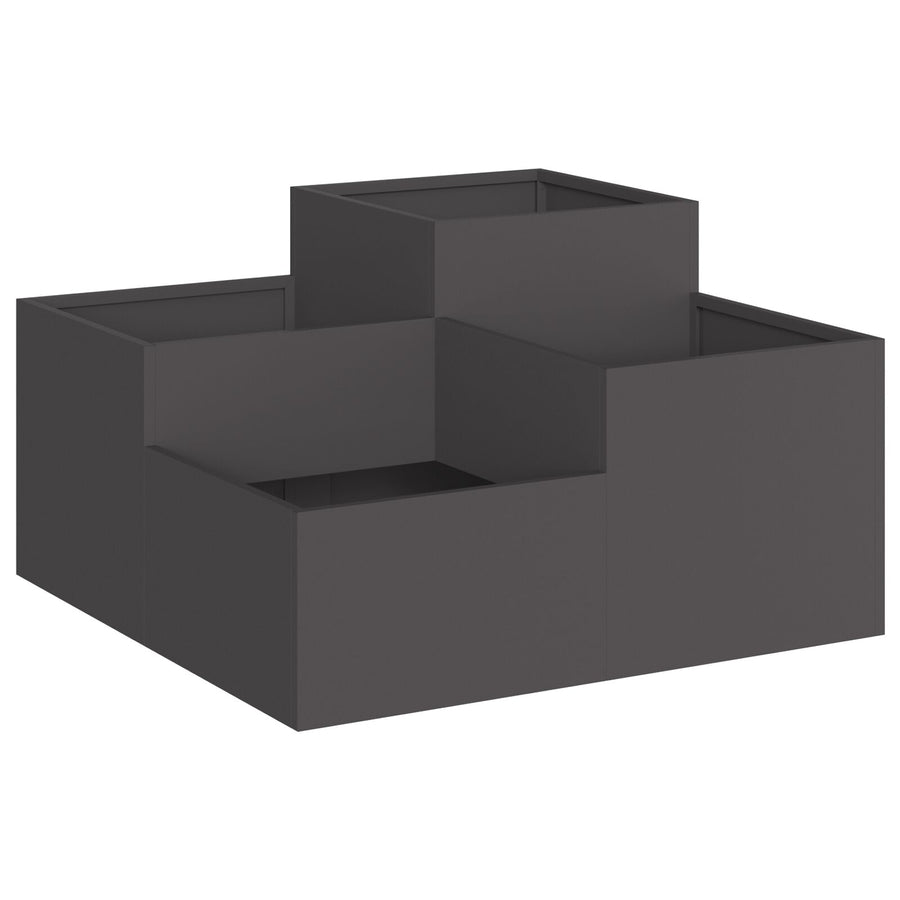 Tuinplantcontainer Staal Zwart 100 x 100 x 48 cm