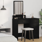 Kaptafel met lade 50x41x140 cm zwart