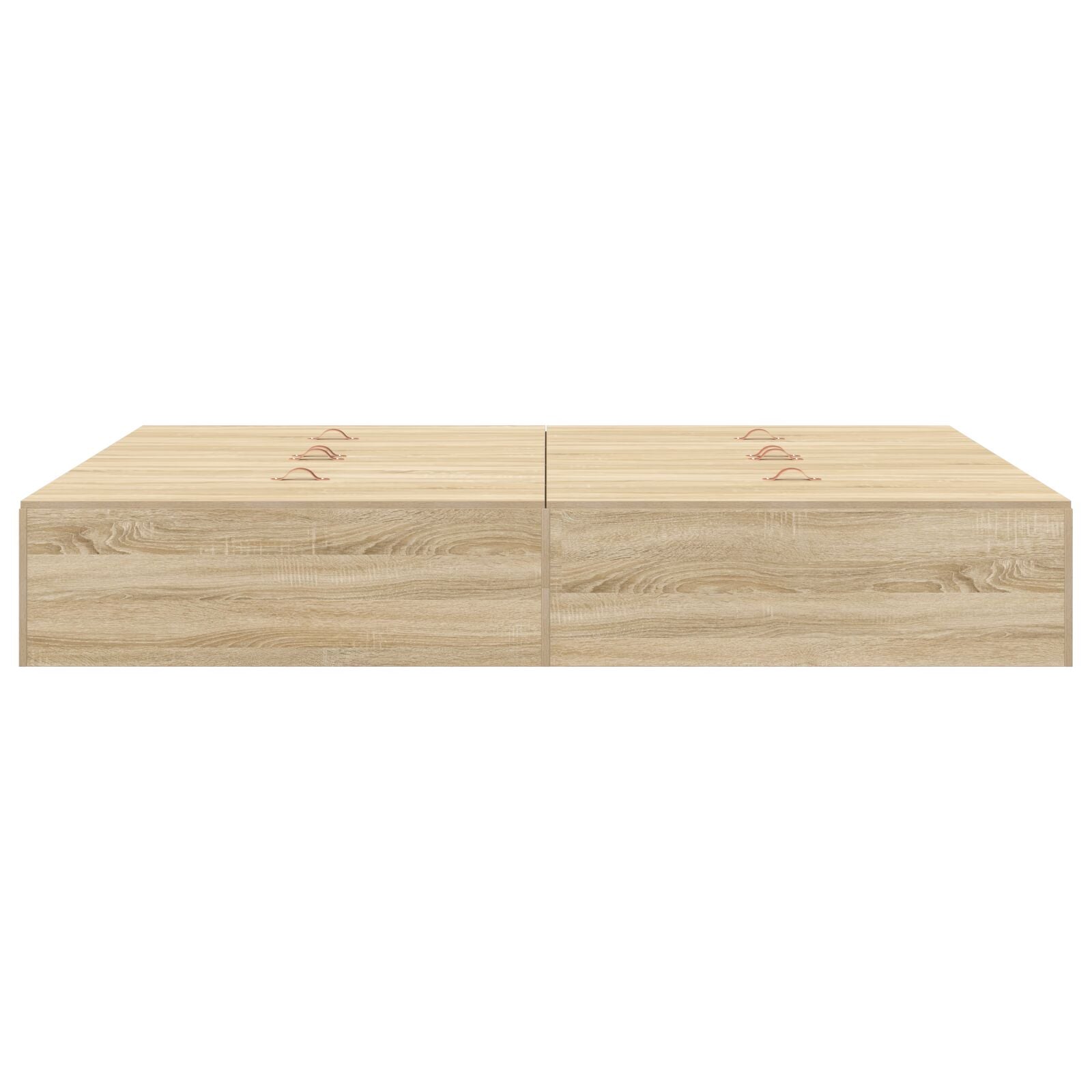 Bed Frame Bewerkt Hout Tweepersoons Duurzaam Sonoma Eiken 140 x 200 cm