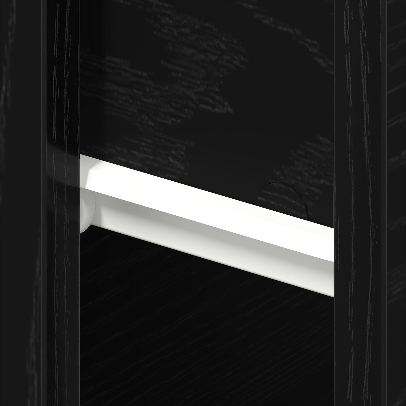 Wandkastje Zwart Eikenhout