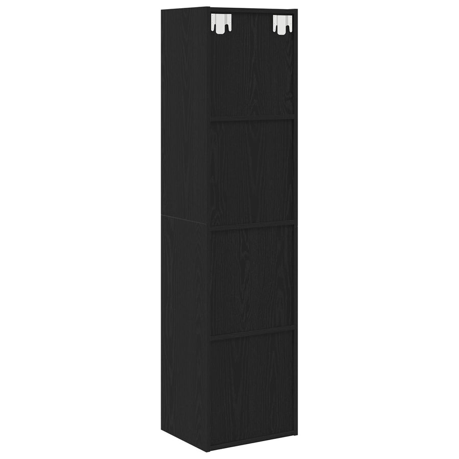 Boekenkast/Tv Kast Zwart Eiken 36X30X143 Cm