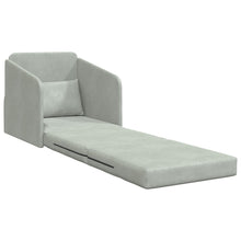 Vloer Sofa Bed 2-In-1 65X80X83 Cm Velvet Lichtgrijs