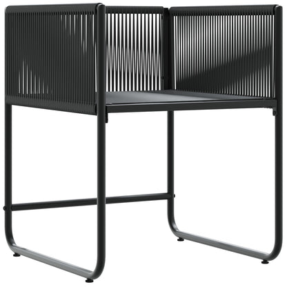 Tuinstoelen Met Kussens 4 Stuks Zwart Poly Rattan