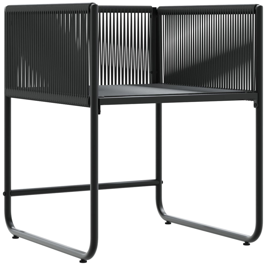 Tuinstoelen Met Kussens 4 Stuks Zwart Poly Rattan