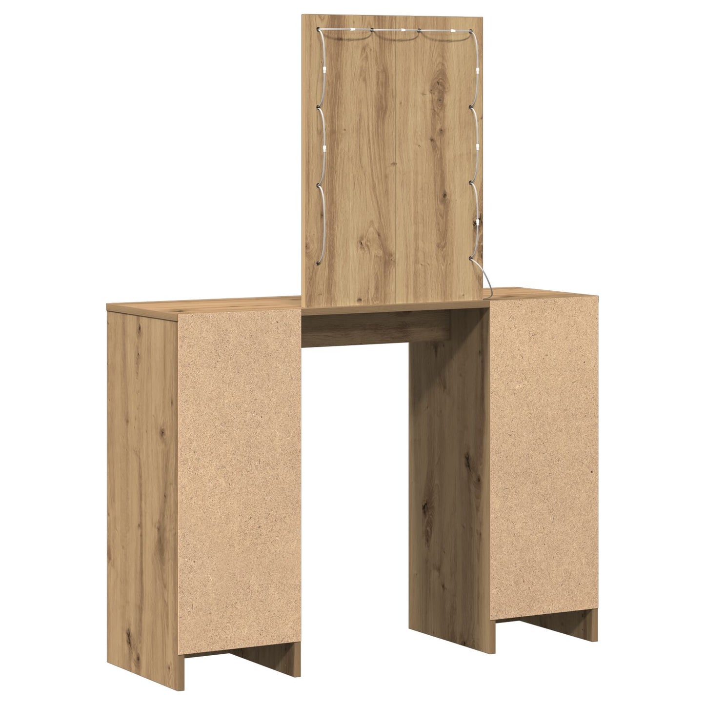 Dressing Tafel Met Led Verlichting 102X33X135 Cm Artisan eiken