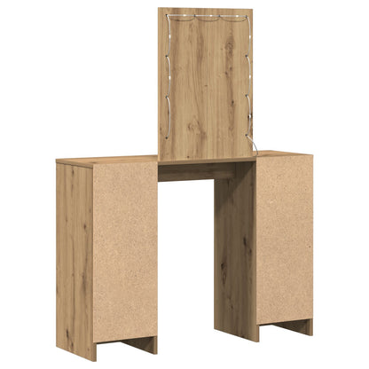 Dressing Tafel Met Led Verlichting 102X33X135 Cm Artisan eiken