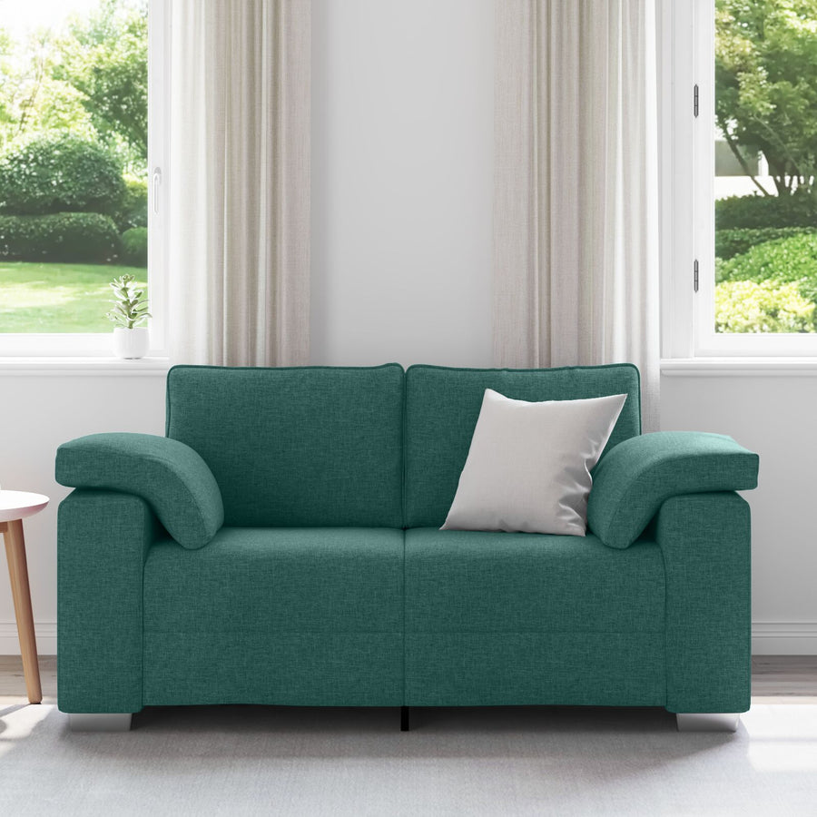 Loveseat Bank Stof Donkergroen 120 cm