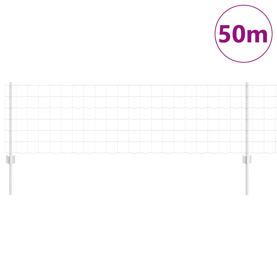 Euro Hek Met 11 U Palen Zilver 0.6X50 M Staal