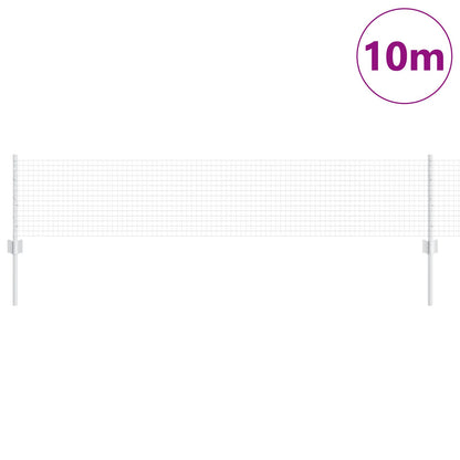 Gelaste Draad Hek Met 5 U-Posts Zilver 0.4X10 M Staal
