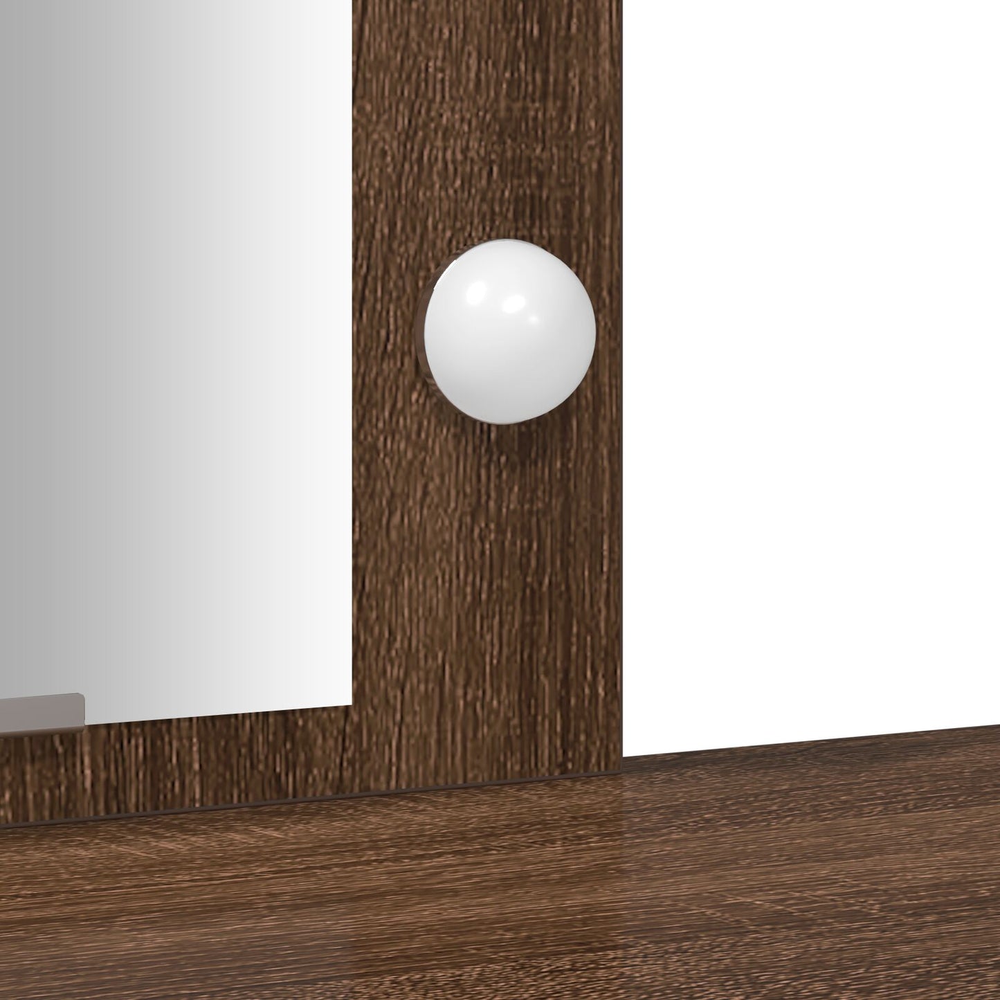 Kaptafel Met Led-Lampen Bruin Eiken 102X33X135 Cm Bruine eiken