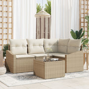 Loungeset polyrattan 4-persoons beige