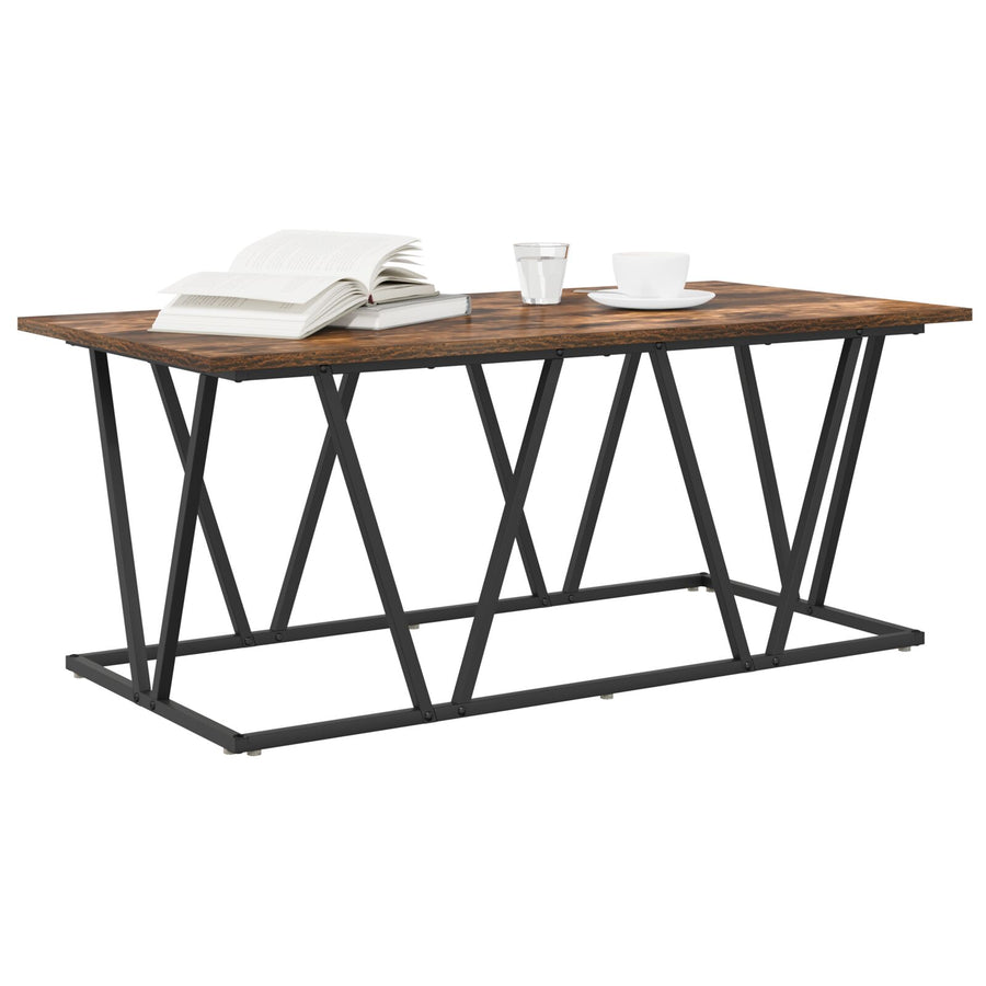 Salontafel Rookeiken 100X50X40 Cm Hout En Metaal Gerookt eiken