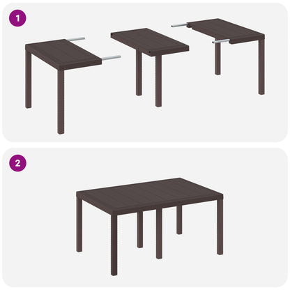 5-Delige Tuin Eettafel Set Met Kussens Bruin Poly Rattan