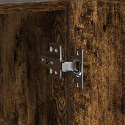Dressoir Samengesteld Hout 116 X 30 X 75 Cm Gerookt Eiken