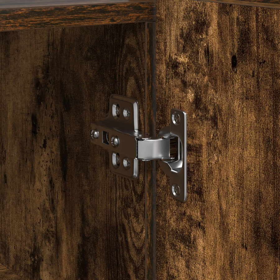 Dressoir Samengesteld Hout 116 X 30 X 75 Cm Gerookt Eiken