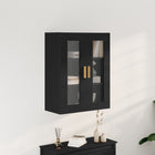 Wandkast zwart eiken 69,5x34x90 cm