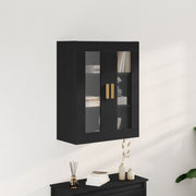 Wandkast zwart eiken 69,5x34x90 cm