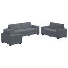 3-Seater Sofa Dark Grey 221 x 80 x 80 cm Velvet