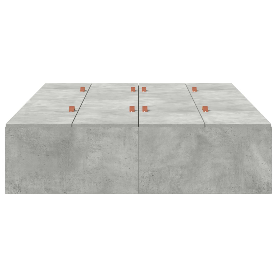Opbergbedframe Beton Grijs 120 x 190 cm